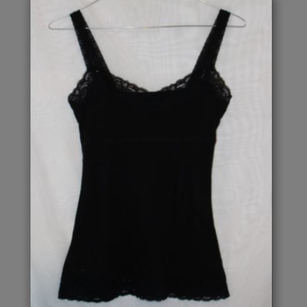 Converse Black Lace Trim Tank with bra lining